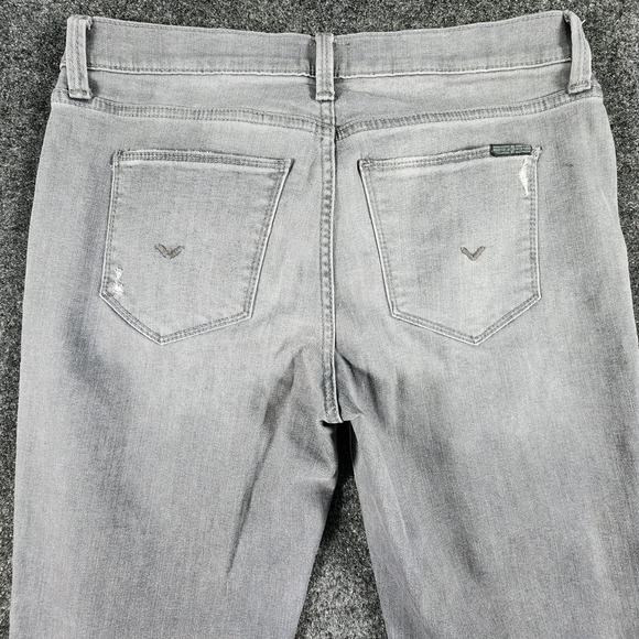 Hudson Natalie Distressed Flare Leg Jeans Grey Women's Size 29 Boho - Picture 9 of 15